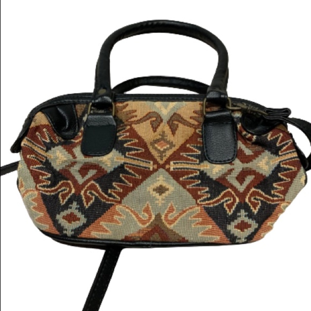 Boho Tapestry Mini Purse with Optional Crossbody Strap
